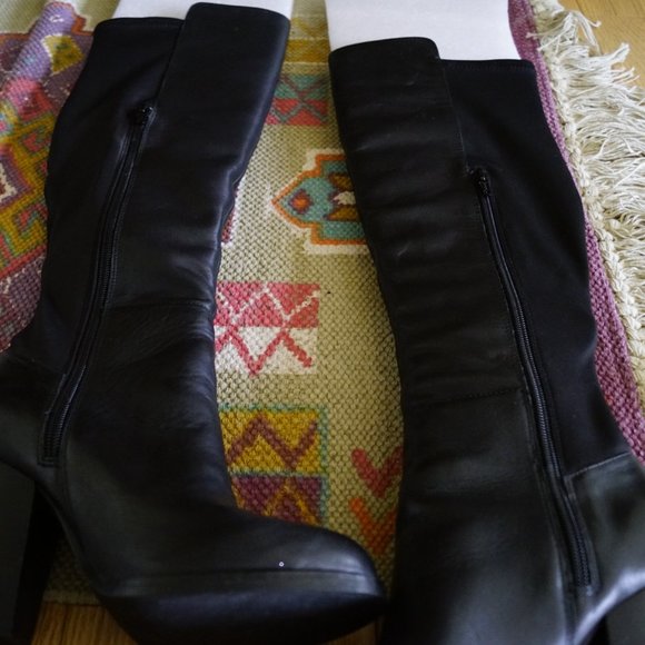 Aldo Black Heeled Boots - Picture 3 of 14